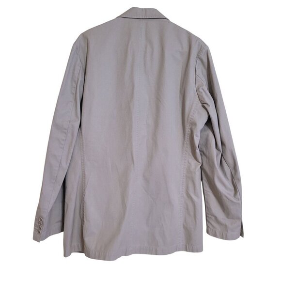 Banana Republic Mens Khaki Blazer Jacket 40R L 2 Button Office Preppy Minimalist - Picture 5 of 5